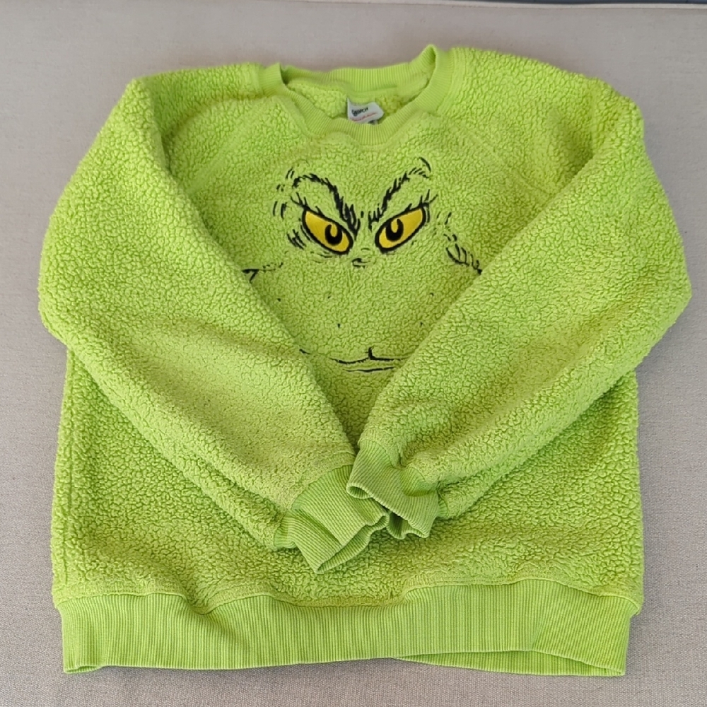 Hanna Andersson Lime Green Grinch Kids Sweatshirt